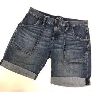 Loft Denim boyfriend short.  Size 0